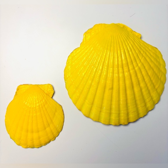 Handmade “mommy & me” shell ring dish pair with hand  painted design. - Picture 11 of 11